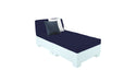 Ledge Lounger Affinity Two Piece Sun Chair — Frost Base-4646 Captain Navy Fabric