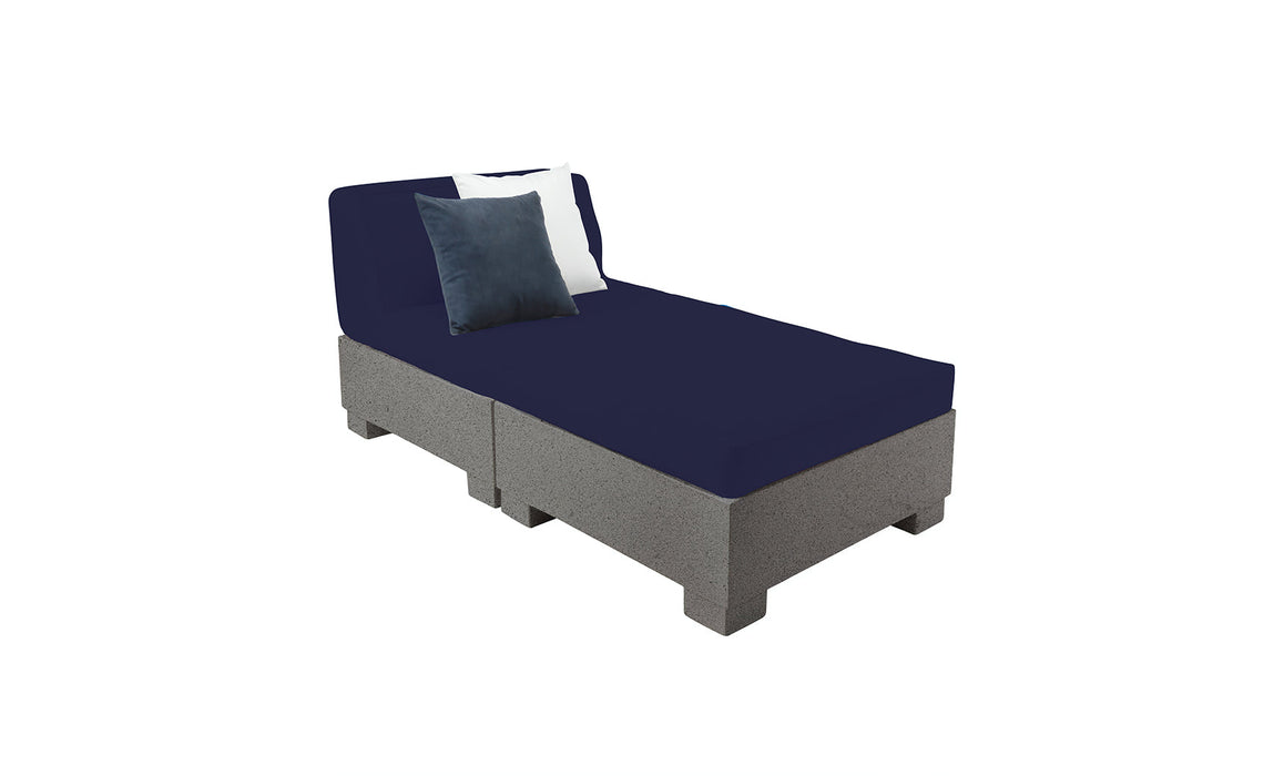 Ledge Lounger Affinity Two Piece Sun Chair — Granite Gray Base-4646 Captain Navy Fabric