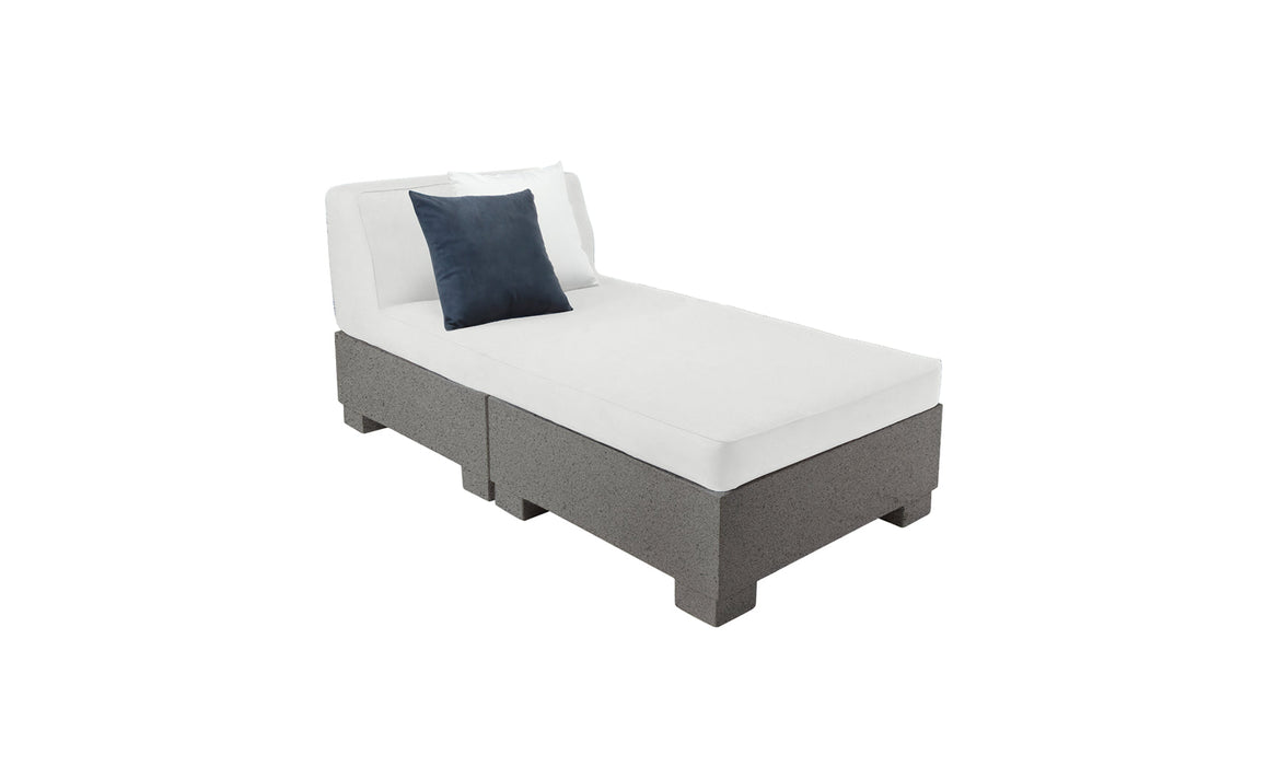 Ledge Lounger Affinity Two Piece Sun Chair — Granite Gray Base-4651 Silver Fabric