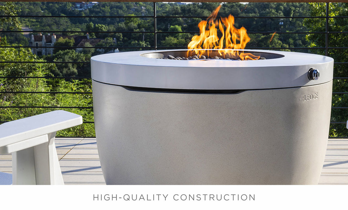 Ledge Lounger Fire & Lighting Fire Pit-Propane-40" Round — view 6