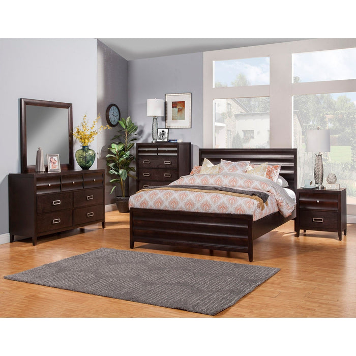 Alpine Furniture Legacy Bed, Black Cherry
