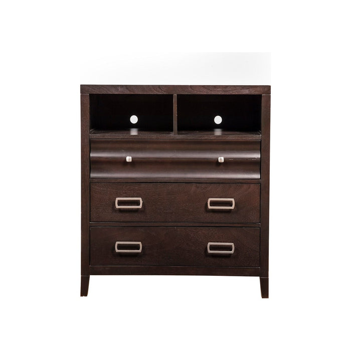 Alpine Furniture Legacy Media Chest, Black Cherry