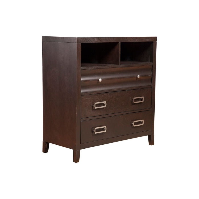 Alpine Furniture Legacy Media Chest, Black Cherry
