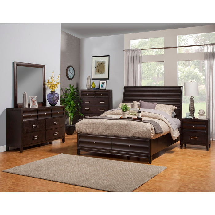 Alpine Furniture Legacy Storage Bed, Black Cherry