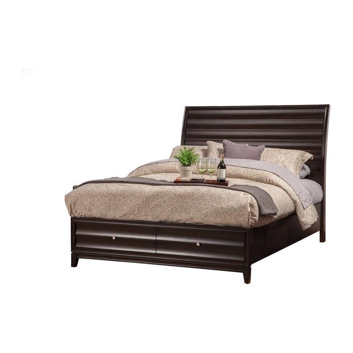 Alpine Furniture Legacy Storage Bed, Black Cherry
