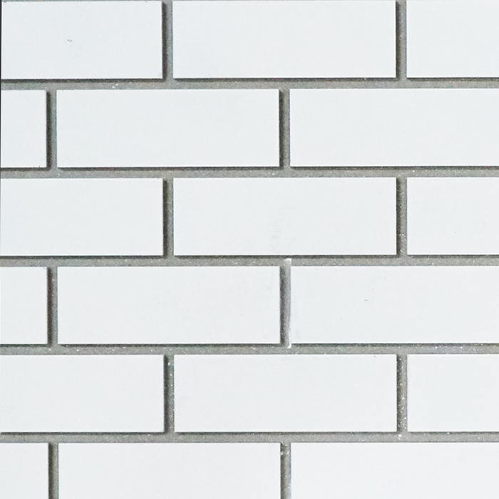 Empire traditional brick liner swatch, white