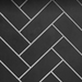 Empire herringbone brick liner swatch, black