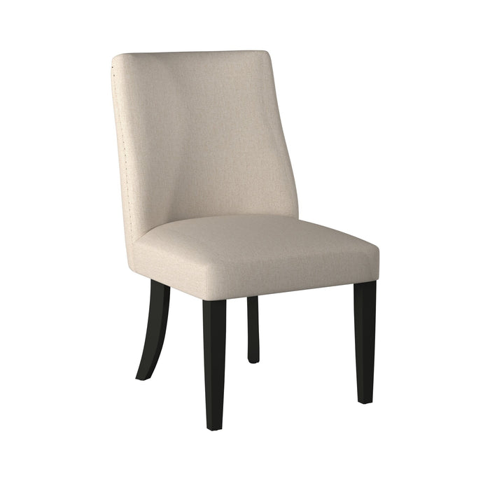 Alpine Furniture Live Edge Parson Chairs, Cream/Black