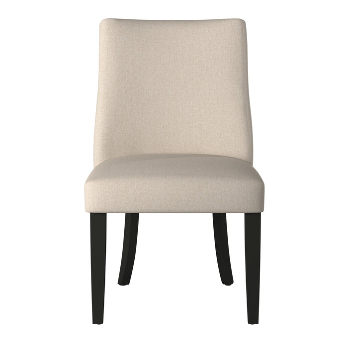 Alpine Furniture Live Edge Parson Chairs, Cream/Black