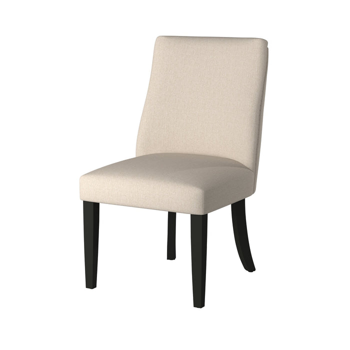 Alpine Furniture Live Edge Parson Chairs, Cream/Black