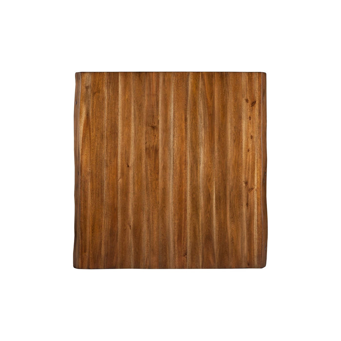 Alpine Furniture Live Edge Pub Table, Light Walnut