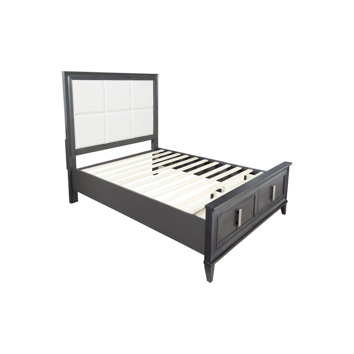 Alpine Furniture Lorraine Storage Bed, Dark Grey
