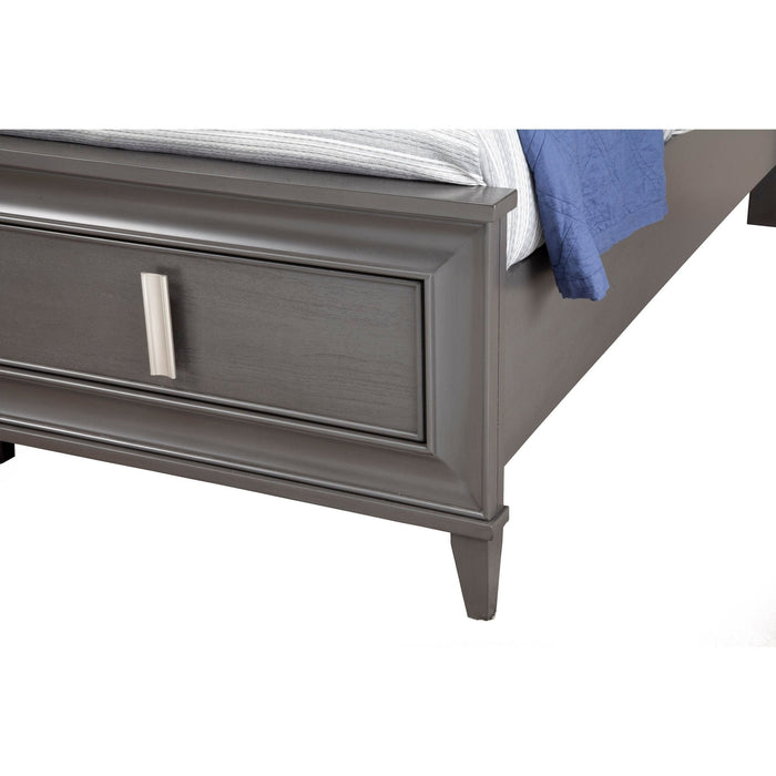 Alpine Furniture Lorraine Storage Bed, Dark Grey