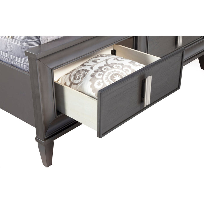 Alpine Furniture Lorraine Storage Bed, Dark Grey