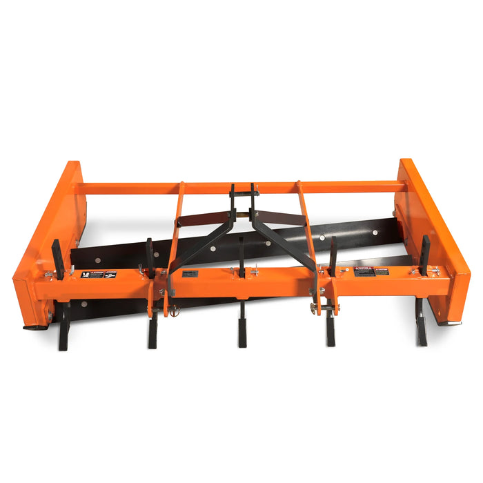 72" Heavy Duty Land Leveler Land Plane Scraper Grader with Shanks 3 Point Hitch,  LP72