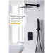 Cascada Showers Luxury 12" Square Wall Mounted Shower System, Dual Handle