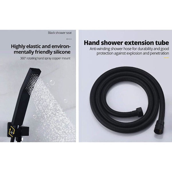 Cascada Showers Luxury 12" Square Wall Mounted Shower System, Dual Handle - View 9
