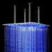 Cascada Showers 20" Stainless Steel Luxury Square LED Rain Bathroom Shower Head - Main Product Image