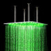 Cascada Showers 20" Stainless Steel Luxury Square LED Rain Bathroom Shower Head - Detail View 2