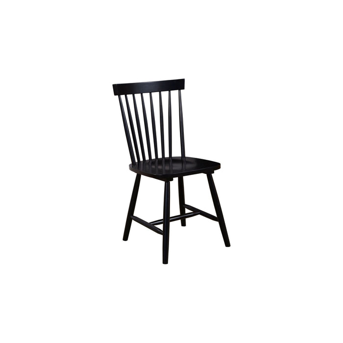 Alpine Furniture Lyra Set of 2 Windsor Chairs, Black