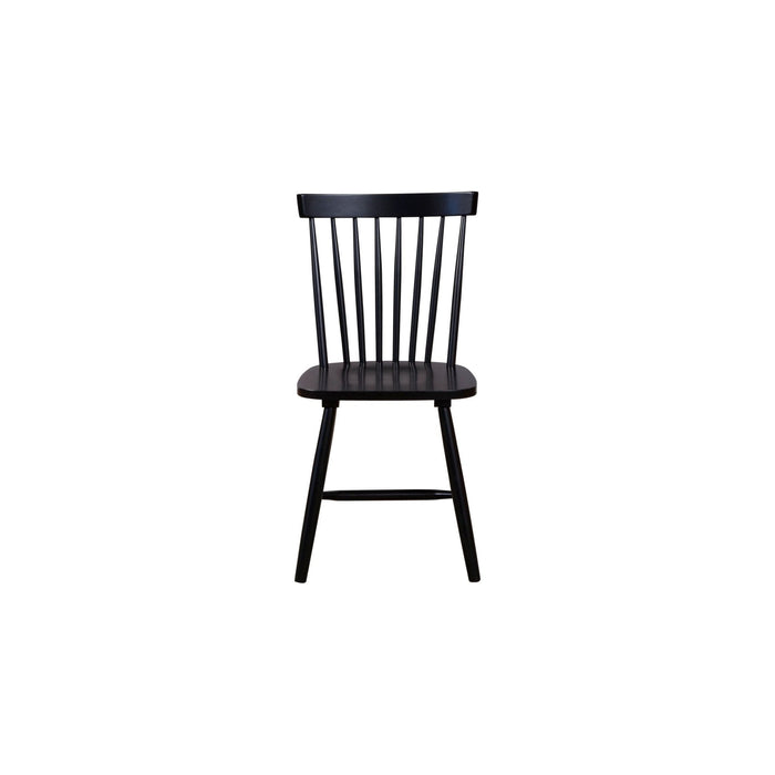 Alpine Furniture Lyra Set of 2 Windsor Chairs, Black