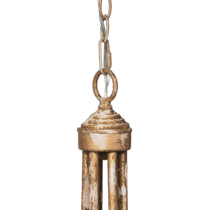 Park Hill Collection Empress Chandelier: Elegant Distressed Iron Design with Gold Accents, 6 Lights... Home Decor - Close-Up