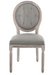 Modway Arise Vintage French Upholstered Fabric Dining Side Chair in Light Gray - Installation View