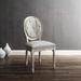 Modway Arise Vintage French Upholstered Fabric Dining Side Chair in Light Gray - Dimensions
