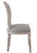 Modway Arise Vintage French Upholstered Fabric Dining Side Chair in Light Gray - Side View
