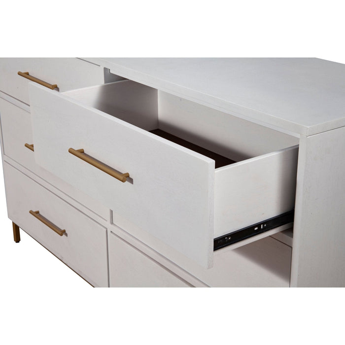 Alpine Furniture Madelyn Six Drawer Dresser, White