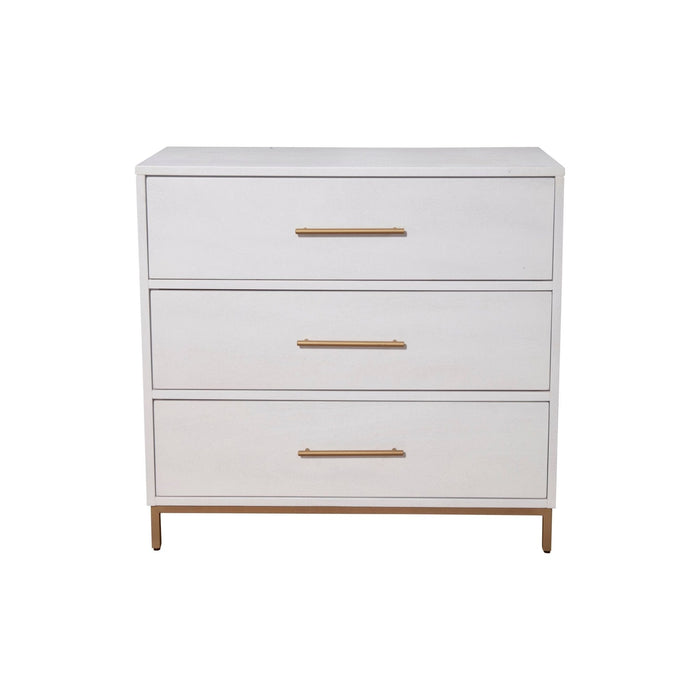 Alpine Furniture Madelyn Three Drawer Small Chest, White