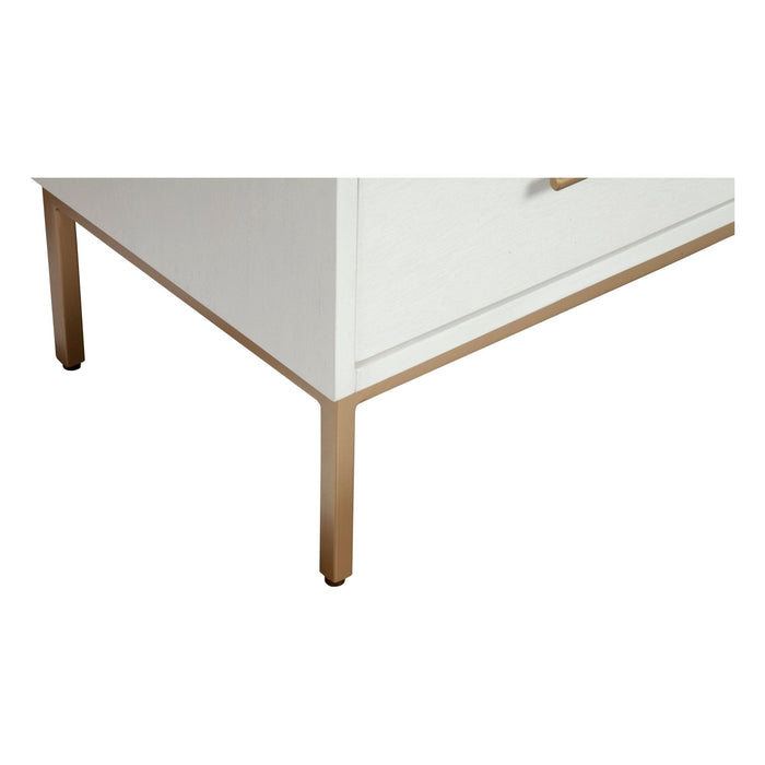 Alpine Furniture Madelyn Two Drawer Nightstand, White