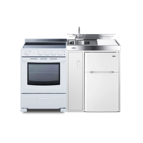 Summit 54" Wide All-in-One Kitchenette with Electric Range (ACK54ELSTW)
