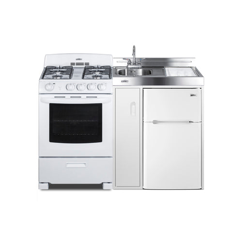 Summit 54" Wide All-in-One Kitchenette with Gas Range (ACK54GASW) view 3