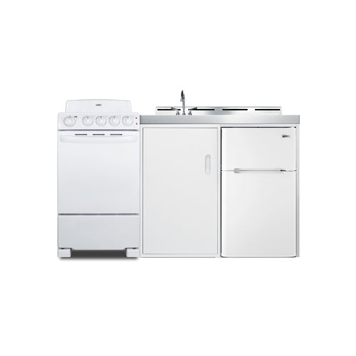 Summit 60" Wide All-in-One Kitchenette with Electric Coil Range (ACK60COILW)