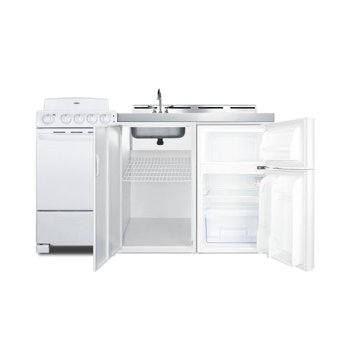 Summit 60" Wide All-in-One Kitchenette with Electric Coil Range (ACK60COILW) view 3