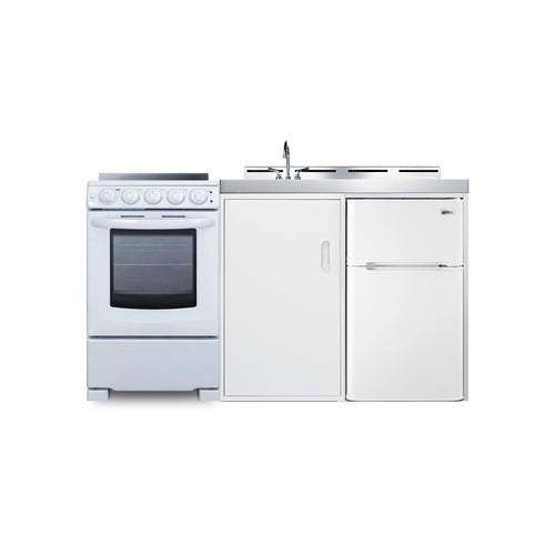 Summit 60" Wide All-in-One Kitchenette with Electric Range (ACK60ELSTW) view 5