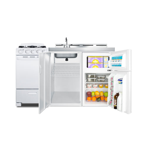 Summit 60" Wide All-in-One Kitchenette with Gas Range (ACK60GASW) view 4
