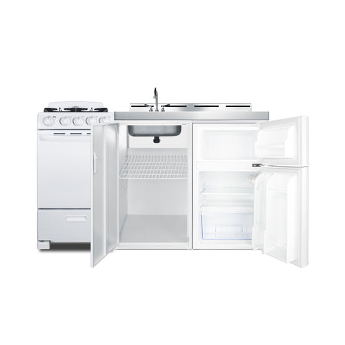 Summit 60" Wide All-in-One Kitchenette with Gas Range (ACK60GASW) view 3