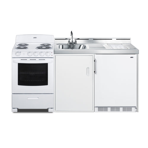 Summit 72" Wide All-in-One Kitchenette with Electric Coil Range (ACK72COILW) view 2