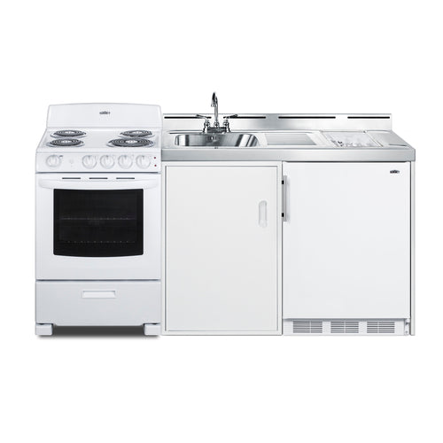 Summit 72" Wide All-in-One Kitchenette with Electric Coil Range (ACK72COILW) view 3