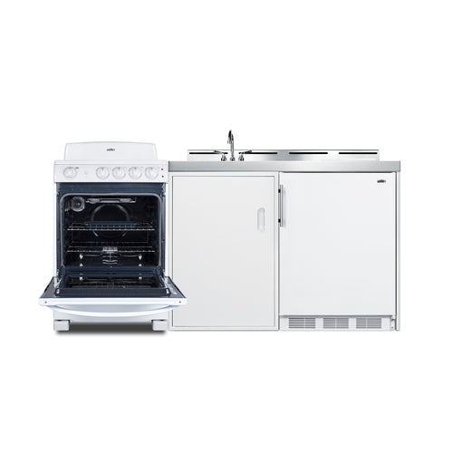 Summit 72" Wide All-in-One Kitchenette with Electric Coil Range (ACK72COILW) view 5