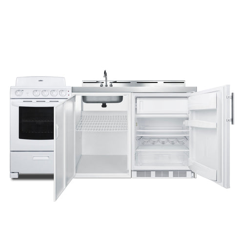 Summit 72" Wide All-in-One Kitchenette with Electric Coil Range (ACK72COILW) view 6