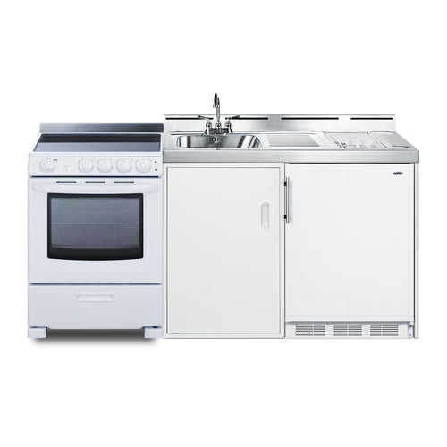 Summit 72" Wide All-in-One Kitchenette with Electric Range (ACK72ELSTW) view 3