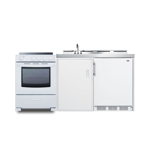 Summit 72" Wide All-in-One Kitchenette with Electric Range (ACK72ELSTW) view 4