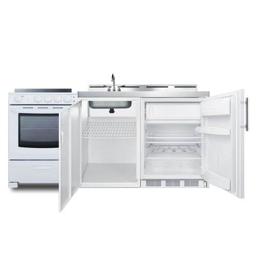 Summit 72" Wide All-in-One Kitchenette with Electric Range (ACK72ELSTW) view 6