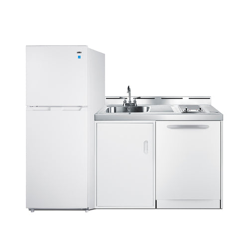 Summit 71" Wide All-In-One Kitchenette with Dishwasher (ACKDW721G)