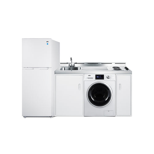 Summit 83" Wide All-In-One Kitchenette with Washer/Dryer Combo (ACKSPWD82)