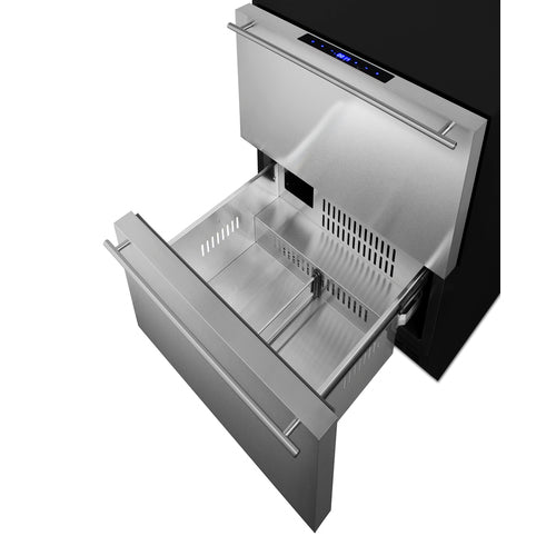 Summit 24" Wide Outdoor 2-Drawer Refrigerator-Freezer, ADA Compliant (ADRF244OS) view 6