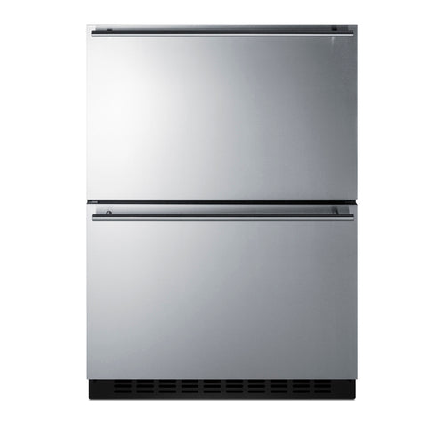 Summit 24" Wide 2-Drawer Refrigerator-Freezer (Panels Not Included) (ADRF244PNR) view 2